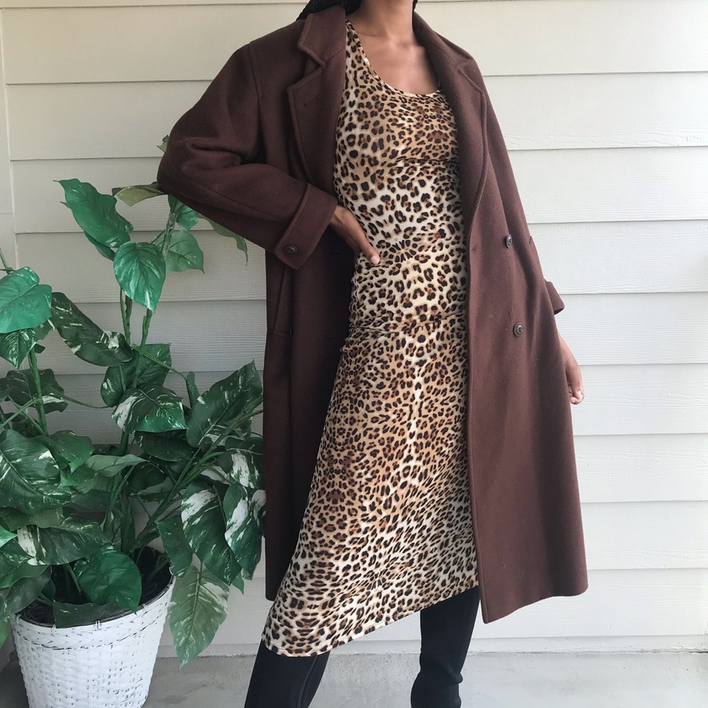 Leopard print Racerback Maxi Dress